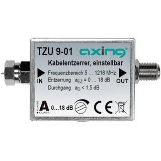 axing/skt Axing TZU 9-01 Kabelentzerrer 5-1218 MHz, CATV Kabelfernsehen DVB-C DVB-T einstellbar,