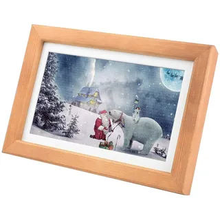 Waveshare 7.3inch ACeP 7-Color E-Paper with Solid Wood Photo Frame, Ultra-Long Standby, 800x480, Suitable for Different Content Displays Like Calendars, Quotes, Posters (Batt Are Not Included)