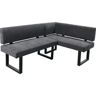 byLIVING Eckbank VANCOUVER / schwarz ¦ Maße cm B: 181,5 H 86