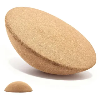 Nastopee Balance Board Kork Halbkugel,Pures Surf-Feeling & Ganzkörpertraining,Halbkugel Balance Ball für Yoga, hochwertige Fitness Halbkugel aus Kork für Balance Training