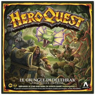 Avalon Hill, HeroQuest, Dschungel-Pack von Delthrak | Rollenspiele | Ab 14 Jahren | Für 2-5 Spieler | Zum Spielen benötigen Sie das HeroQuest Basis-Spielsystem (Italienisch)