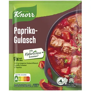 Knorr Fix Würzmischung Paprika-Gulasch für eine leckeres Fleischgericht mit natürlichen Zutaten 4 Portionen (Packung mit 10)