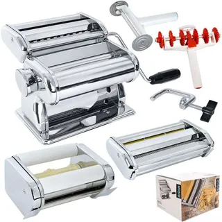 ORION Nudelmaschine Pastamaker für hausgemachte Nudeln, Ravioli, Kuchen - Silber
