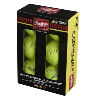 Rawlings Offizielle League Freizeit-Softbälle | YWCS11 | 27,9 cm | 6 Stück