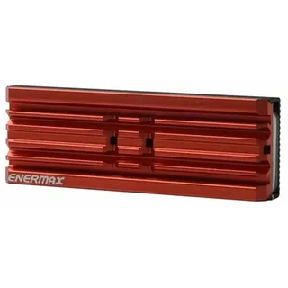 Enermax Technology ENERMAX M.2 2280 SSD Aluminium Kühlkörper für PS5/PC; doppelseitig inkl. Wärmeleitpads; ESC001-B, rot