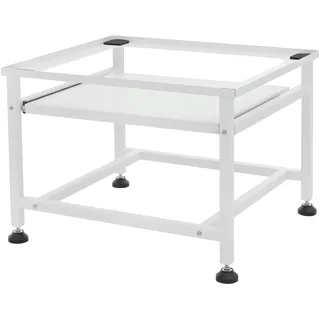 ML-Design Waschmaschinen-Untergestell ausziehbarer Ablage, Weiß, 62,5x53,5x45 cm,