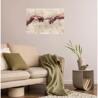 Queence Wandsticker QUEENCE "Michelangelo", braun, B:150cm H:90cm T:0,1cm, Folie, Wandtattoos, Selbstklebend, kinderleichte Anbringung