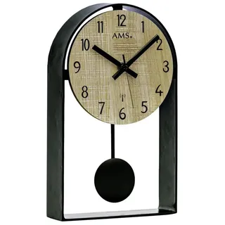 AMS Funkpendel-Tischuhr 5189 - Metallgehäuse lackiert