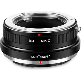 K&F CONCEPT MD-NIK Z Bajonettadapter Objektiv Ring für Minolta MD MC Objektiv kompatibel mit Nikon Z 7 und Nikon Z 6 Spiegellose Vollformatkamera