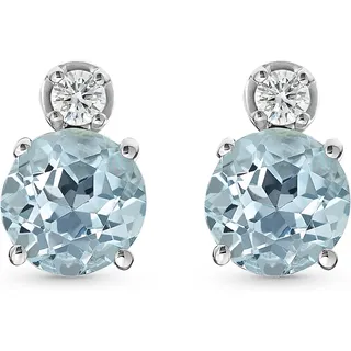 CHRIST Ohrringe hellblau / silber