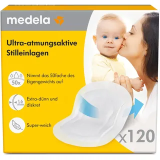 Medela Ultra-atmungsaktive Stilleinlagen – Hochgradig saugfähig – Diskretes Design für hohen Tragekomfort – 120er Pack
