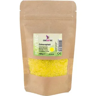 Creartec Colouraplast - Kunststoffperlen/Schmelzgranulat - Farbe: zitronengelb - Menge: 100g - Ideal für Fensterbilder, Mobiles und kleine Kunstwerke - Witterungsbeständig - Made in Germany