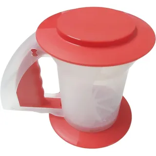 TUPPERWARE Rucki-Zucki RuckiZucki Puderzucker Mehlsieb Sieb Mehl sieben Puderzuckermühle transparent rot