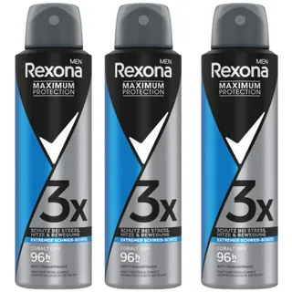 Rexona Bodyspray 3 x Rexona Deo Men Maximum Protection Cobalt Dry Anti Transpirant Spra