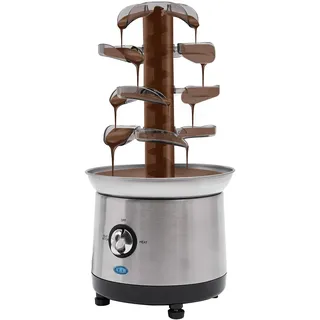 Schokoladenbrunnen, 4 Ebenen, Schokoladen-Brunnen für Familienfeiern, Elektrisch Schokoladenfontäne Blatt-Turm aus 430 Edelstahl, Schokobrunnen Schokolade, Temperaturregelung, 1.2L Fassungsvermögen