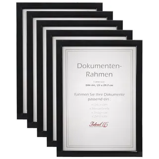 Ideal Trend Bilderrahmen schwarz 21x29,7 cm 5er Set