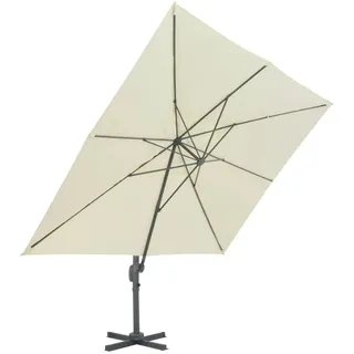 mit Aluminium-Mast 400 x 300 cm Sandweiß