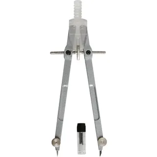 Toppoint Geo Zirkel aus Metall mit Minendose silber