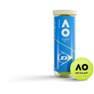 Dunlop Tennisball Australian Open - für Sandplatz, Hartplatz und Rasen (3 Bälle), Gelb