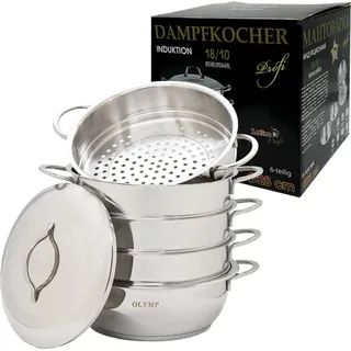 olymp handels gmbh Mantowarka Dampfkocher Ø28 cm Dampfgarer 6 Tlg Induktion