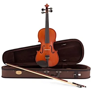 Stentor Student Standard Violinen-Set 4/4 volle Größe, Violine für Anfänger & Kinder 12+ mit Holzbogen & Tragetasche, Einsteiger-Saiteninstrumente, 1018A, Braun