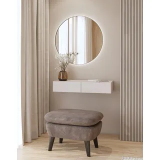 OTTO home Schminktisch OTTO HOME "Jukon, Breite 90 cm, moderner Schminktisch, hängend, mit 2 Schubladen", kaschmir, kaschmir, B:90cm H:16cm T:35cm, Tische, Schminktisch, Hängende Schminktisch, grifflos