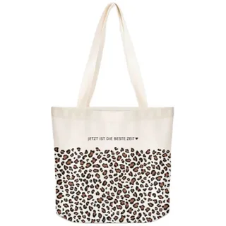 Grafik-Werkstatt Canvas-Shopper Damen|Tasche | Shopping-Bag | Canvas | Jetzt ist die beste Zeit - L