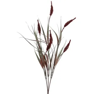 Kunstgras Kunstpflanze RIEDGRAS 65cm. Dekogras mit Blütenständen in BURGUND, Floratexx GmbH grün