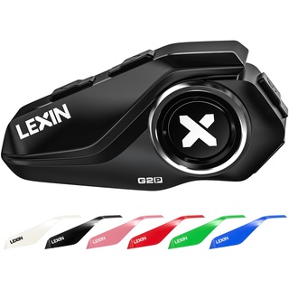 LEXIN G2 Motorrad Bluetooth Headset, Helm Kommunikationssystem für 2 bis zu 6 Personen in Reichweite von 1000m, Wasserdicht Freisprecheinrichtung mit FM Radio