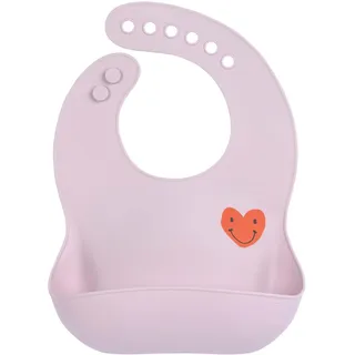 LÄSSIG Baby Silikon Lätzchen Kleinkinder Lätzchen mit Auffangschale spülmaschinengeeignet/Happy Rascals Heart