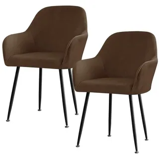 luxuskollektion Stuhlhusse Braun 2er Set
