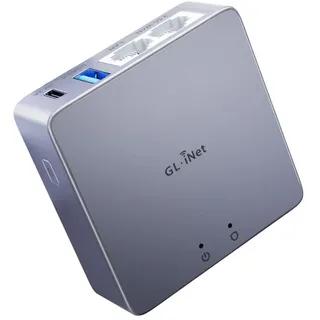 GL.iNet MT2500A (Brume 2) Mini-VPN-Sicherheitsgateway für Heimbüro und Remote-Arbeit, Hosting von VPN-Server und -Client, VPN-Kaskadierung, 2,5-G-WAN, KEIN WLAN* (Gehäuse Aluminiumlegierung)