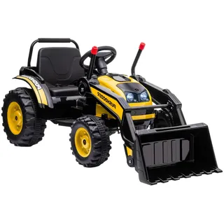 Homcom Elektrobagger Sitzbagger für Kinder gelb (132 x 62 x 65 cm)