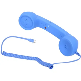 CCYLEZ Retro-Telefonhörer, Neuer Kabelgebundener Telefonhörer Mit Lautsprecher Und Mikrofon, Vintage Type-C Plug-In Empfänger Für Smartphones, Tablets, Laptops, Blau