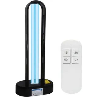 38W UV-Lichtlampe mit Ozongeneration,UVC Desinfektionslampe, uv lampe desinfektion mit 3 Timer und Fernbedienung,UV-Sterilisator Desinfektion für Zuhause, Küche, Kinderzimmer und Büro (40 * 18cm)
