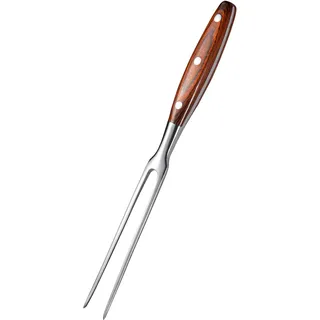 IMEEA Fleischgabeln & Grillgabeln, Edelstahl Grillgabel mit Holzgriff Bratengabel Bratengabel Wurstgabeln Servier Gabel für Küche Braten Grill