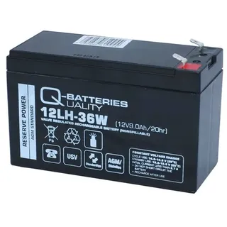 Q-Batteries 12LH-36W 12V 9Ah Blei-Vlies-Akku AGM VRLA Hochstrom USV