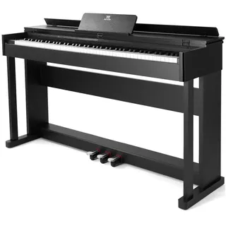 MUSTAR Digitalpiano E-Piano mit Hammermechanik,88 Tasten, 3 Pedale, Dual Kontrollsystem,USB/MIDI schwarz