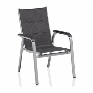 Kettler Basic Plus Stapelsessel 69,5 x 65,5 x 99 cm padded silber/anthrazit 0301202-9000