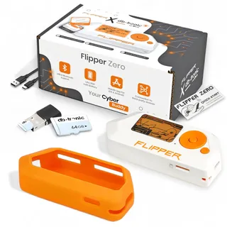 Flipper Zero Set | Flipper Zero | Silikonhülle | 64GB Speicherkarte | USB-Kartenleser | USB-C Kabel | Tragbarer Mini PC mit Dual-Core