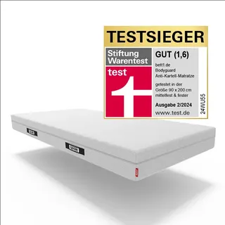 bett1.de BODYGUARD® Matratze, Härtegrad mittelfest/fester, 120x220