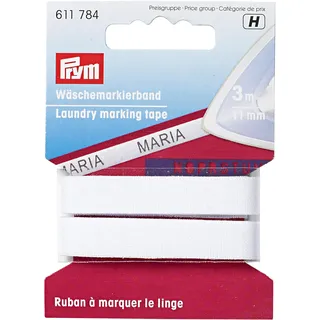 Prym Wäschemarkierband CO aufbügelbar 11 mm weiß