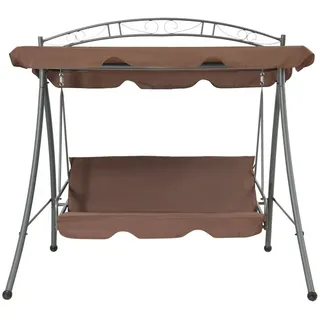 vidaXL Hollywoodschaukel kaffeebraun 3-Sitzer