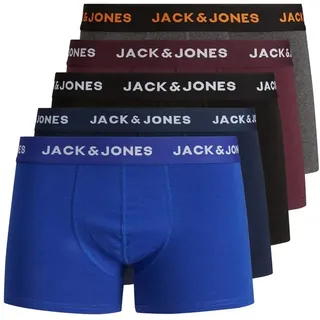 JACK & JONES Black Friday Boxershorts 5 Einheiten Black / Detail Navy Blazer / Port Royal / Dgm / Surf The Web M