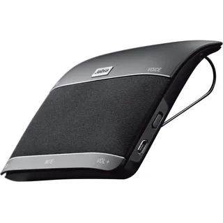 Jabra Freeway Bluetooth-Freisprecheinrichtung für Fahrzeuge – Geräuschunterdrückendes, sprachgesteuertes Mikrofon und Lautsprecher für Anrufe, Musik-Streaming und GPS – Schwarz