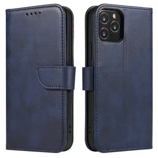 Premium Magnet Case Buch Tasche aufklappbare Hülle Standfunktion kompatibel mit Samsung Galaxy S25 Edge Blau