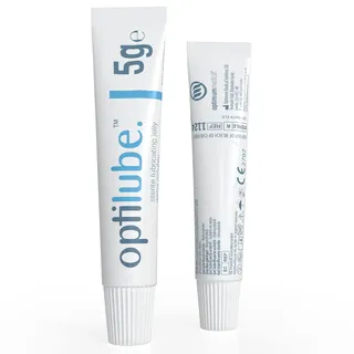 OptiLube Tuben - Steriles Gleitgel in 5g, 42g, 82g und 113g Tuben, wasserlöslich mit einfacher Klappkappe (5g Tube - Box von 48)