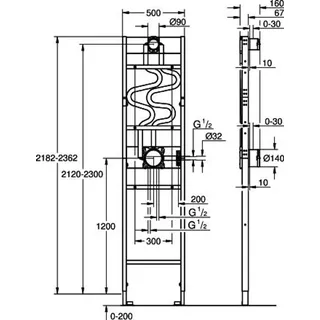 Grohe Duschrahmen Element für Duo Brausen Unterputz-Installation, - Neutral