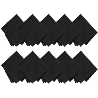 Gemini Mall® 10 Mikrofaser Reinigungstuch für Brille, Sonnenbrille, iPads, Smartphones, Tablets, Smart TVs, Objektive, Laptops und Schmuck Schwarz