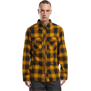 Brandit Textil Brandit Check Shirt Long Sleeve, Farbe: black/yellow, Größe L